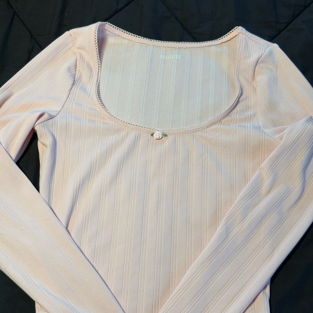Hollister Women's Pink Long Sleeve Top